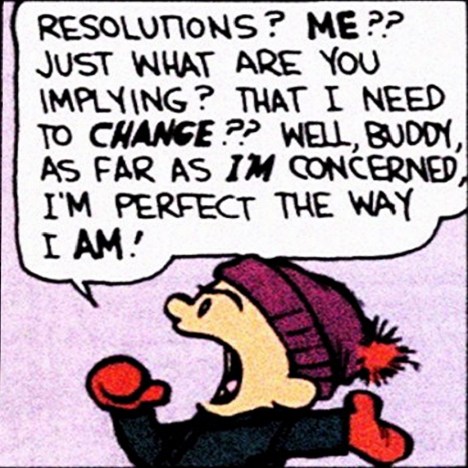 Calvin et Hobes Bill Watterson Résolutions