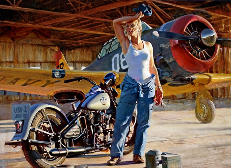 David Uhl Harley Davidson Pin-Up
